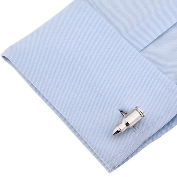 Silver M16 Rifle Bullet NRA Cufflinks - Picture 2 of 16